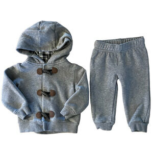 NWOT Carter's 2pc Gray Hoodie Sweatshirt & Pants 9mo